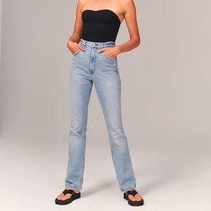 Abercrombie & Fitch Curve Love Ultra High Rise Vintage Flare Jeans 28 Long